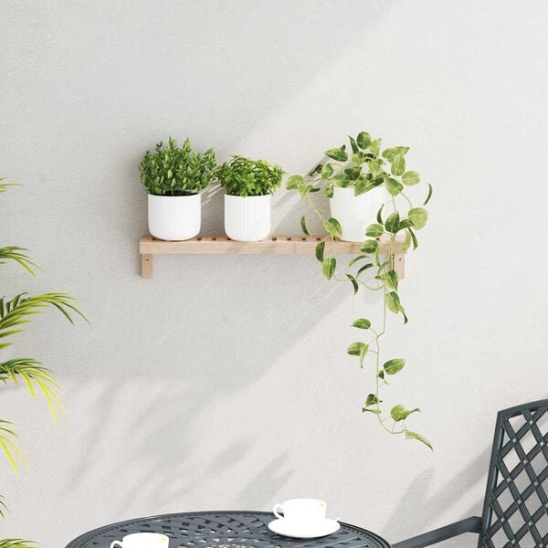 vidaXL Fali akasztós rács Természetes 62 x 10 x 12,5 cm Masszív diófa