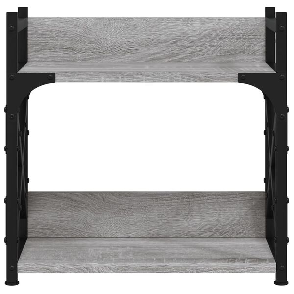 vidaXL 2 szintes szürke sonoma színű nyomtatóállvány 40x20x40 cm