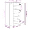 vidaXL sonoma-t&ouml;lgysz&iacute;nű szerelt fa cipősszekr&eacute;ny 59 x 35 x 100,5 cm
