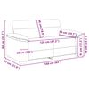vidaXL k&eacute;tszem&eacute;lyes vil&aacute;gossz&uuml;rke sz&ouml;vetkanap&eacute; 160x81x84 cm