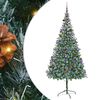 vidaXL Mű kar&aacute;csonyfa 300 LED-del &aacute;llv&aacute;nnyal Z&ouml;ld 210 cm PVC &eacute;s Ac&eacute;l