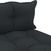 vidaXL fa kerti középső raklapkanapé antracitszürke párnákkal