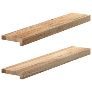 vidaXL ablakp&aacute;rk&aacute;nyok 2 db&nbsp;kezeletlen 80x15x2 cm t&ouml;m&ouml;r fa t&ouml;lgyfa