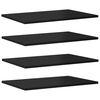 vidaXL 4 db magasf&eacute;nyű fekete forg&aacute;cslap k&ouml;nyvespolc 60 x 40 x 1,5 cm