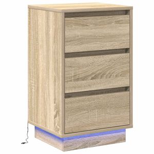 vidaXL &Eacute;jjeliszekr&eacute;ny Sonoma t&ouml;lgy 39 x 34,5 x 65 cm Szerelt fa