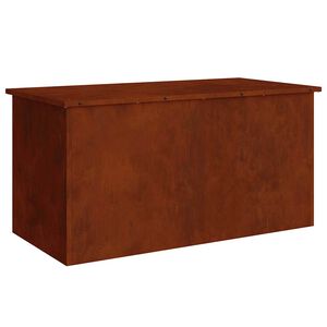 vidaXL K&uuml;lt&eacute;ri T&aacute;rol&oacute; Doboz Rozsd&aacute;s 100 x 50,5 x 50 cm Ac&eacute;l