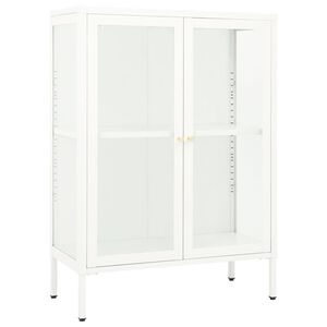 vidaXL feh&eacute;r ac&eacute;l &eacute;s &uuml;veg t&aacute;lal&oacute;szekr&eacute;ny 75 x 35 x 105 cm