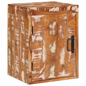 vidaXL &Eacute;jjeli asztal Barna 35 x 33 x 48 cm T&ouml;m&ouml;r &uacute;jrahasznos&iacute;tott fa