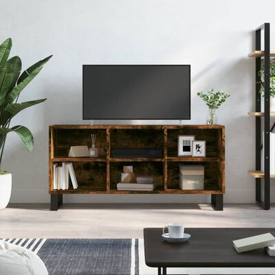 vidaXL füstös tölgyszínű szerelt fa TV-szekrény 103,5x30x50 cm