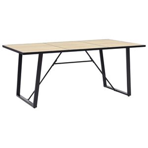 vidaXL t&ouml;lgysz&iacute;nű MDF &eacute;tkezőasztal 200 x 100 x 75 cm