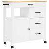 vidaXL MONZA t&ouml;m&ouml;r fenyőfa konyhai kocsi 84 x 40 x 88,5 cm
