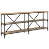 vidaXL Konzolasztal polcokkal Artisan t&ouml;lgy 180 x 30 x 75 cm Faanyag