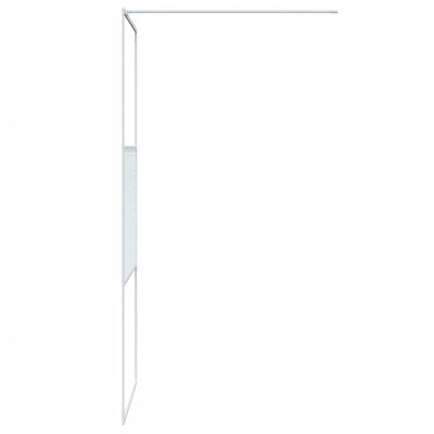 vidaXL fehér átlátszó ESG üveg zuhanyfal 80x195 cm