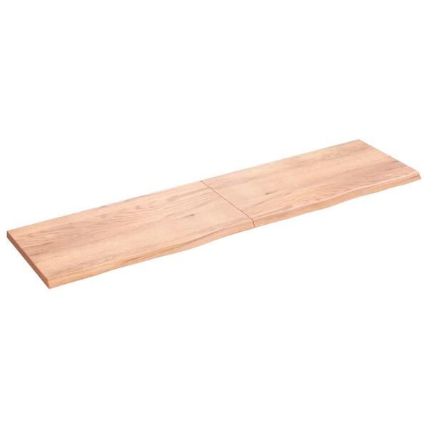 vidaXL vil&aacute;gosbarna kezelt t&ouml;m&ouml;r t&ouml;lgyfa asztallap 200x50x(2-4) cm