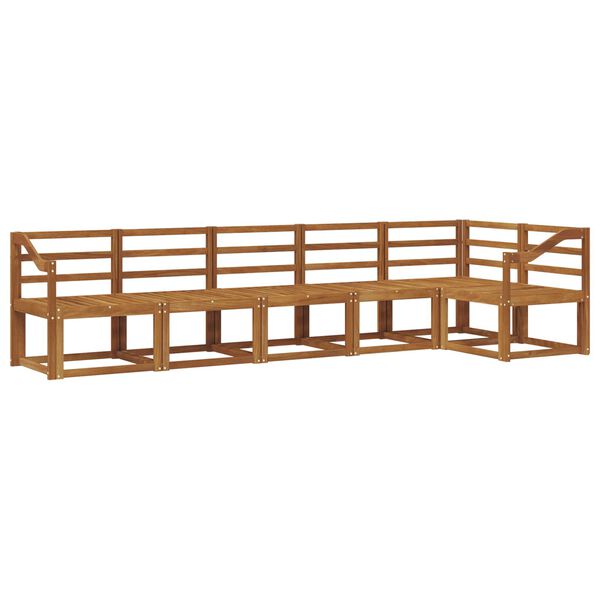 vidaXL K&uuml;lt&eacute;ri kanap&eacute; szett 6 pcs Term&eacute;szetes T&ouml;m&ouml;r Ak&aacute;cfa