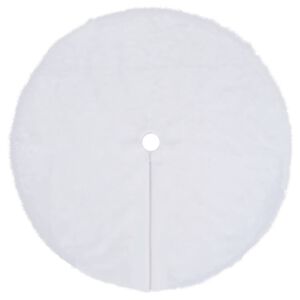 vidaXL feh&eacute;r kar&aacute;csonyfa szoknya műszőrme 90 cm