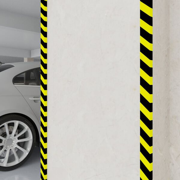 vidaXL 2 db sárga&fekete sarokvédők 6x2x101,5 cm PU