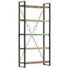 vidaXL 5 szintes t&ouml;m&ouml;r &uacute;jrahasznos&iacute;tott fa k&ouml;nyvespolc 90x30x180 cm