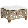 vidaXL sz&uuml;rke polyrattan kerti &uuml;lőke p&aacute;rn&aacute;val 63,5 x 56 x 32 cm