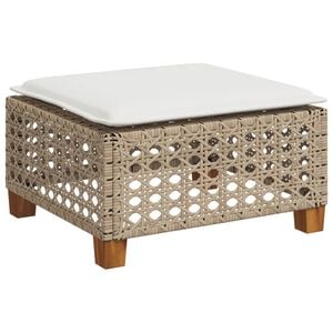 vidaXL sz&uuml;rke polyrattan kerti &uuml;lőke p&aacute;rn&aacute;val 63,5 x 56 x 32 cm