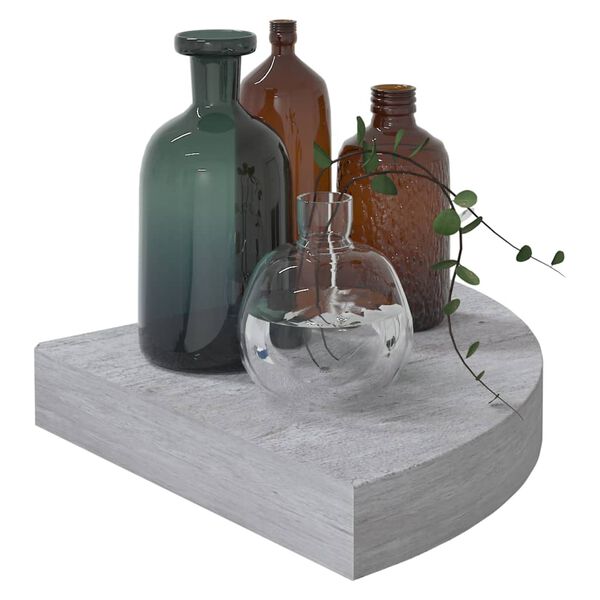 vidaXL 4 db betonsz&uuml;rke MDF fali sarokpolc 25 x 25 x 3,8 cm