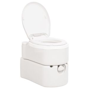 vidaXL feh&eacute;r be&eacute;p&iacute;tett HDPE &eacute;s PP WC 24+17 L