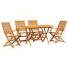 vidaXL Kert &eacute;tkező szett 5 db Barna T&ouml;m&ouml;r Ak&aacute;cfa