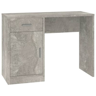 vidaXL betonszürke faanyag fiókos/rekeszes íróasztal 100x40x73 cm