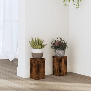 vidaXL 2 db f&uuml;st&ouml;s t&ouml;lgy szerelt fa n&ouml;v&eacute;nytart&oacute; &aacute;llv&aacute;ny 10 x 10 x 18cm