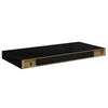 vidaXL 4 db magasf&eacute;nyű fekete MDF lebegő fali polc 50 x 23 x 3,8 cm
