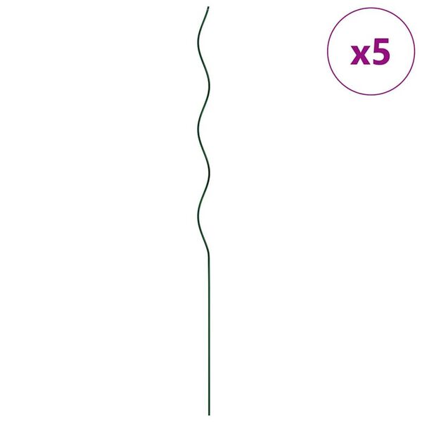 vidaXL N&ouml;v&eacute;nyt&aacute;mogat&aacute;s 5 pcs Z&ouml;ld 110 x 0.6 x 0.6 cm Ac&eacute;l