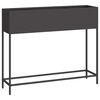vidaXL Magas Kerti Cser&eacute;p Fekete 100 x 26 x 82 cm Ac&eacute;l