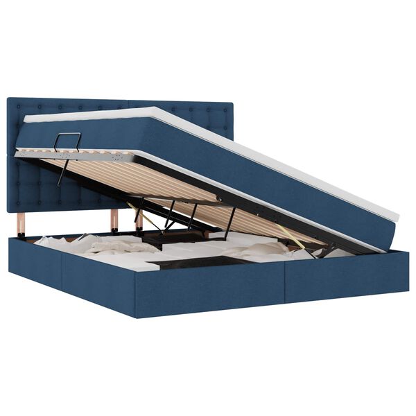 vidaXL &Aacute;gy t&aacute;rol&oacute;val &eacute;s LED l&aacute;mp&aacute;val K&eacute;k 180 x 200 cm Poli&eacute;szter