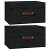 vidaXL 2 db fekete falra szerelhető &eacute;jjeliszekr&eacute;ny 40 x 29,5 x 22 cm