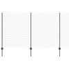 vidaXL L&aacute;nccelpes ker&iacute;t&eacute;s oszloppal 10 x 1,4 m PVC-bevonatos ac&eacute;l Z&ouml;ld