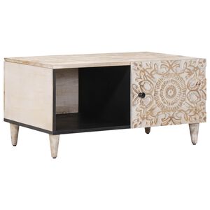 vidaXL Doh&aacute;nyz&oacute;asztal Feh&eacute;r 80 x 50 x 40 cm T&ouml;m&ouml;r Mang&oacute;f&aacute;t