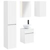 vidaXL F&uuml;rdőszobai Szekr&eacute;ny Szett 5 pcs Feh&eacute;r 43 x 11,5 x 60,5 cm