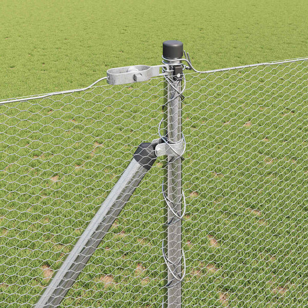 vidaXL Ker&iacute;t&eacute;soszlop Ez&uuml;st 10 x 1,4 m (13 mm h&aacute;l&oacute;) Ac&eacute;l