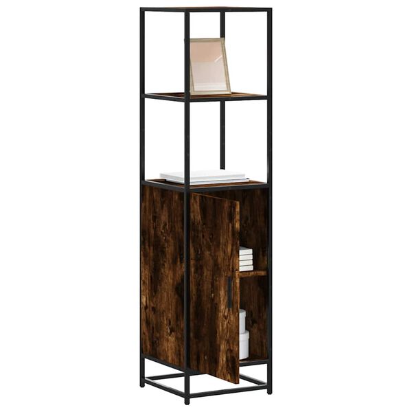 vidaXL Highboard sonoma t&ouml;lgy 35,5x35x139 cm g&eacute;pelt fa &eacute;s f&eacute;m