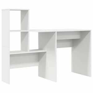 vidaXL Asztal Feh&eacute;r Szerelt Fa 131,5 x 50 x 106,5 cm