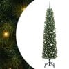vidaXL Mű kar&aacute;csonyfa 300 LED-del Z&ouml;ld 240 cm PVC, ac&eacute;l &eacute;s műanyag