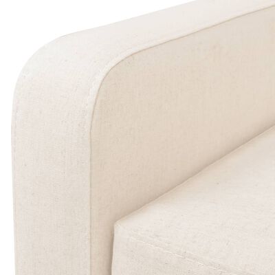 vidaXL 2 személyes krém-fehér szövet kanapé
