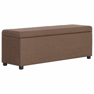 vidaXL barna poli&eacute;szter pad t&aacute;rol&oacute;rekesszel 116 cm