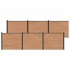 vidaXL Ker&iacute;t&eacute;selem 6 db 1020 x 146 cm WPC &eacute;s Alum&iacute;nium Barna