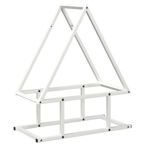 vidaXL feh&eacute;r hidegen hengerelt ac&eacute;l tűzifat&aacute;rol&oacute; 50x25x60 cm