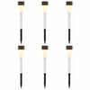 vidaXL K&uuml;lt&eacute;ri napelemes l&aacute;mp&aacute;k talppal 6 pcs Meleg feh&eacute;r 29,5 cm