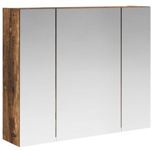 vidaXL F&uuml;rdőszobai t&uuml;k&ouml;rszekr&eacute;ny F&uuml;st&ouml;lt t&ouml;lgy 60 x 14,5 x 50 cm