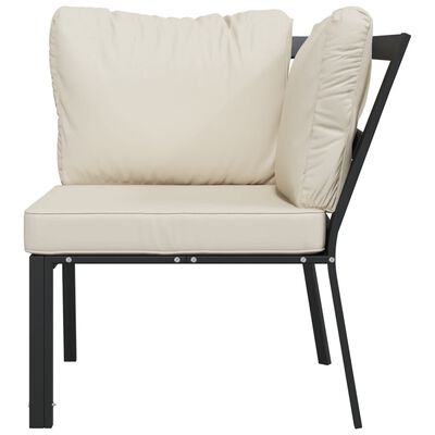 vidaXL acél kerti szék homokszínű párnákkal 76 x 76 x 79 cm