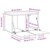 vidaXL Fali szekr&eacute;ny Artisan t&ouml;lgy 60 x 36,5 x 35 cm Faanyag