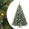 vidaXL Mű kar&aacute;csonyfa 300 LED-del &aacute;llv&aacute;nnyal Z&ouml;ld 180 cm PE &eacute;s PVC